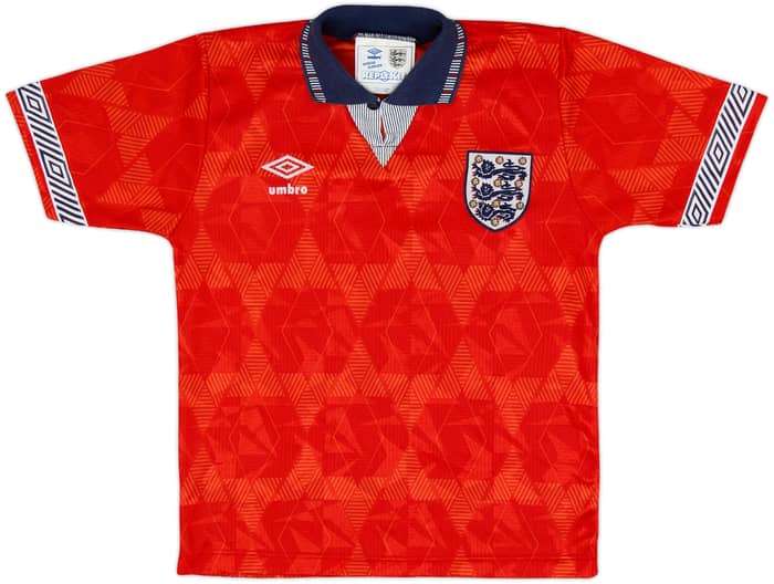 1990-93 England Away Full Kit - 8/10 - (L.Boys)
