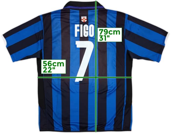 2008-09 Inter Milan Home Shirt Figo #7 - 4/10 - (XL)