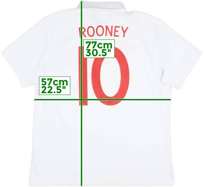 2009-10 England Home Shirt Rooney #10 - 5/10 - (XL)