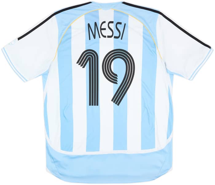 2005-07 Argentina Home Shirt Messi #19 - 7/10 - (L)