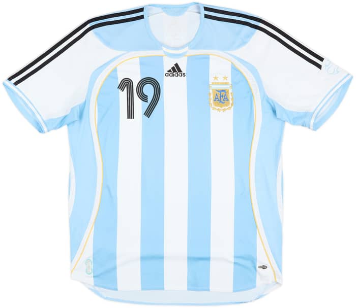 2005-07 Argentina Home Shirt Messi #19 - 7/10 - (L)