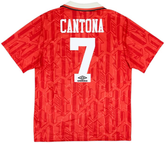 1992-94 Manchester United Home Shirt Cantona #7 - 8/10 - (XL)