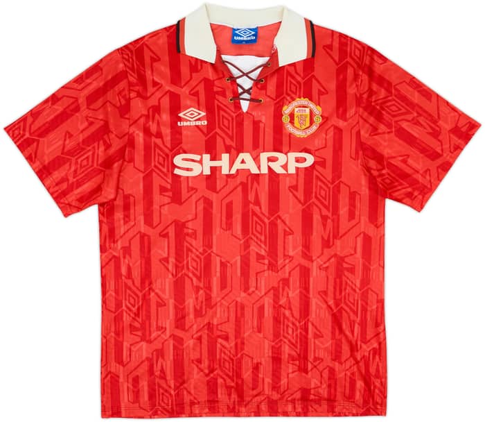 1992-94 Manchester United Home Shirt Cantona #7 - 8/10 - (XL)