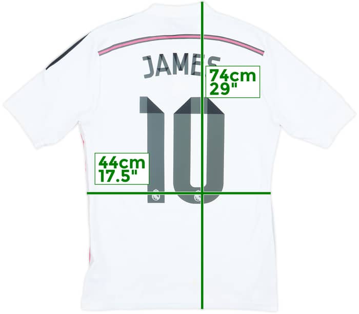 2014-15 Real Madrid Home Shirt James #10 - 6/10 - (S)