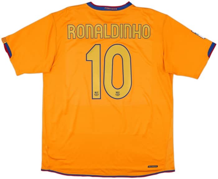 2006-08 Barcelona Away Shirt Ronaldinho #10 - 7/10 - (XL)