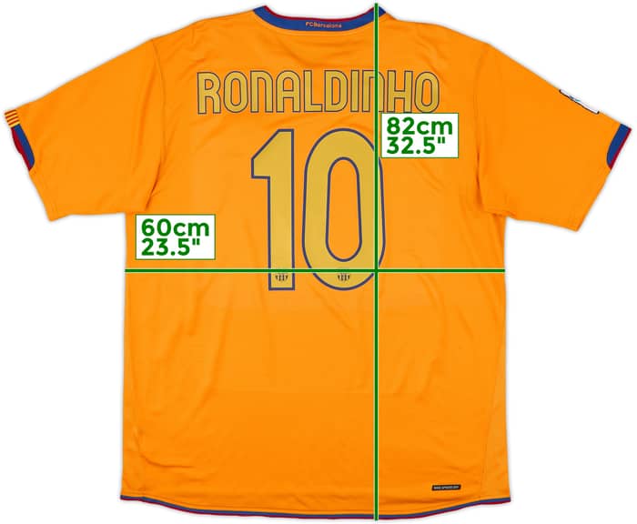 2006-08 Barcelona Away Shirt Ronaldinho #10 - 7/10 - (XL)