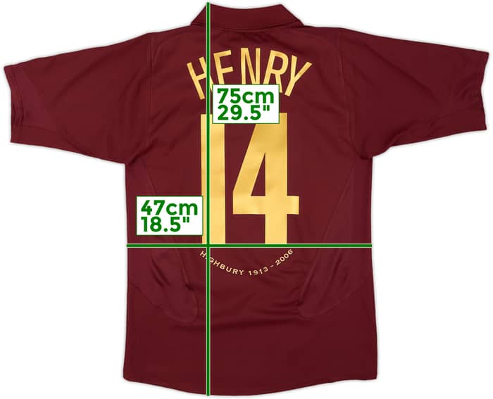 2005-06 Arsenal Home Shirt Henry #14 - 9/10 - (S)