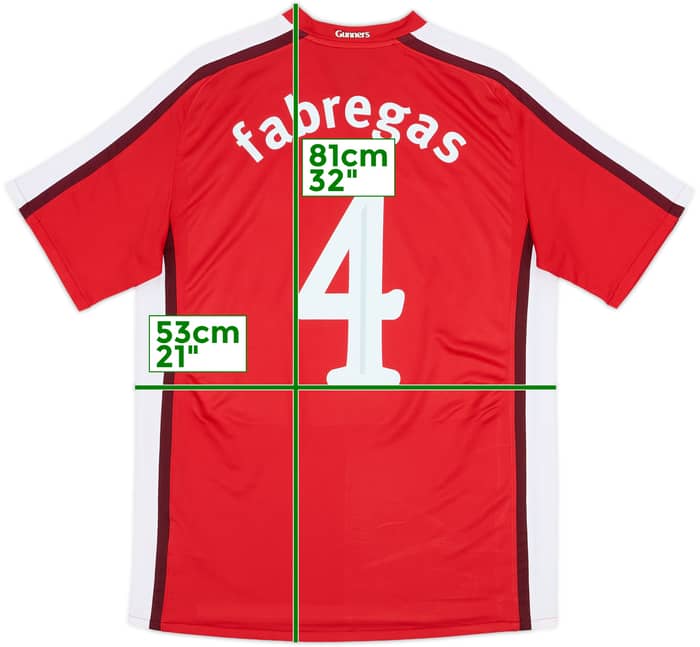 2008-10 Arsenal Home Shirt Fabregas #4 - 8/10 - (M)
