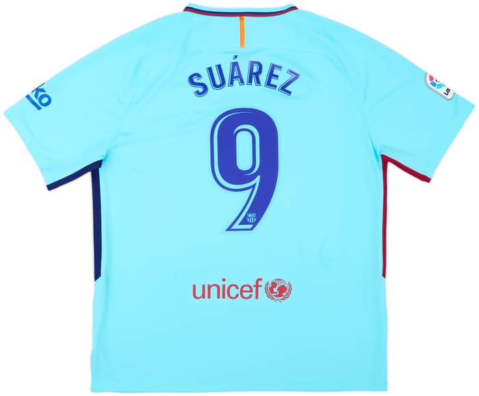 2017-18 Barcelona Away Shirt Suarez #9 - 8/10 - (XL)