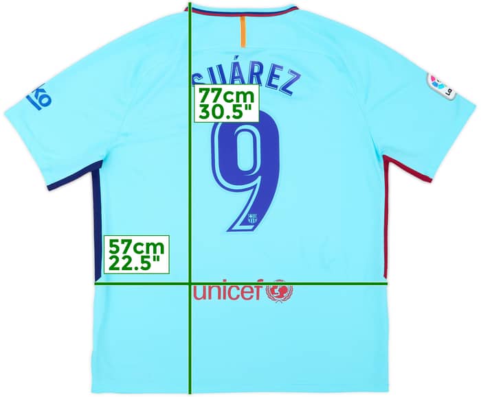 2017-18 Barcelona Away Shirt Suarez #9 - 8/10 - (XL)