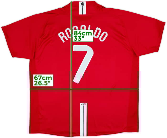 2007-09 Manchester United Home Shirt Ronaldo #7 - 8/10 - (3XL)