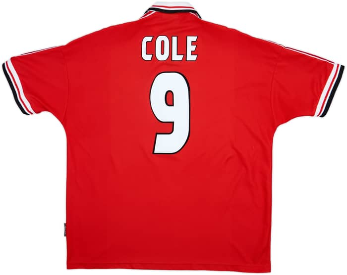 1998-00 Manchester United Home Shirt Cole #9 - 8/10 - (XXL)