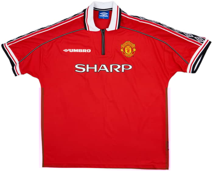 1998-00 Manchester United Home Shirt Cole #9 - 8/10 - (XXL)