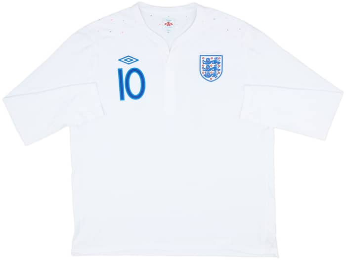 2010-11 England Home L/S Shirt Rooney #10 - 10/10 - (3XL)