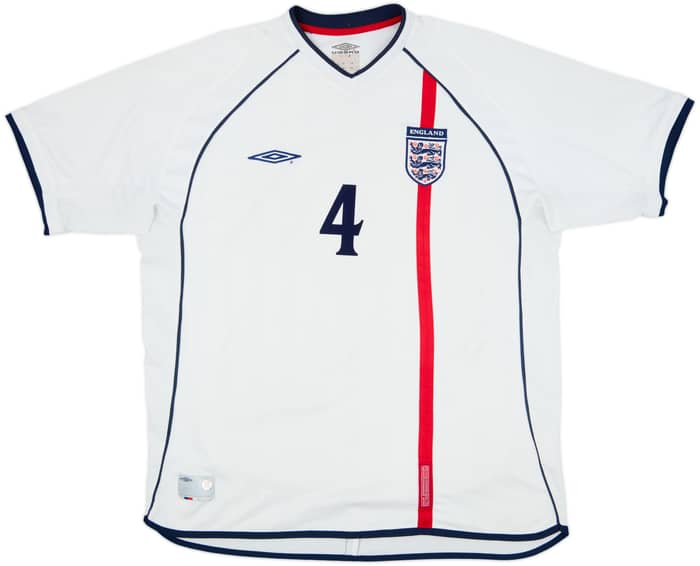 2001-03 England Home Shirt Gerrard #4 - 7/10 - (XL)
