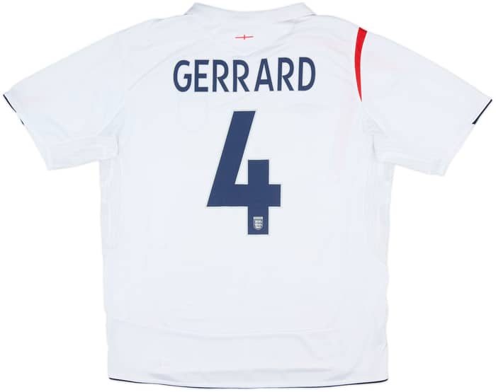 2005-07 England Home Shirt Gerrard #4 - 7/10 - (XL)