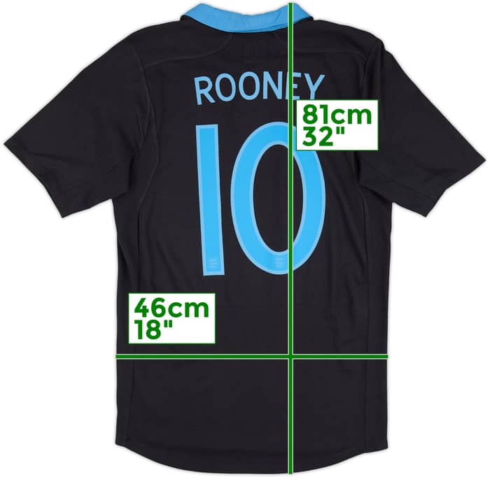 2011-12 England Away Shirt Rooney #10 - 8/10 - (M)