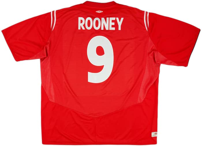 2004-06 England Away Shirt Rooney #9 - 9/10 - (3XL)
