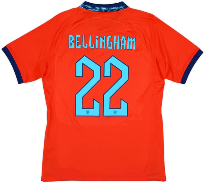 2022-23 England Away Shirt Bellingham #22 - 8/10 - (M)