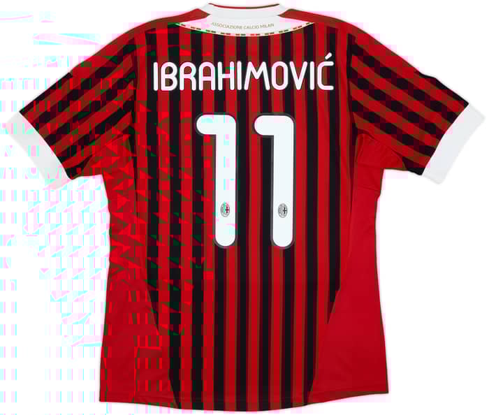 2011-12 AC Milan Home Shirt Ibrahimovic #11 - 6/10 - (M)