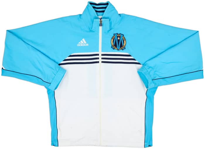 1999-00 Olympique Marseille adidas Track Jacket - 5/10 - (XL.Boys)