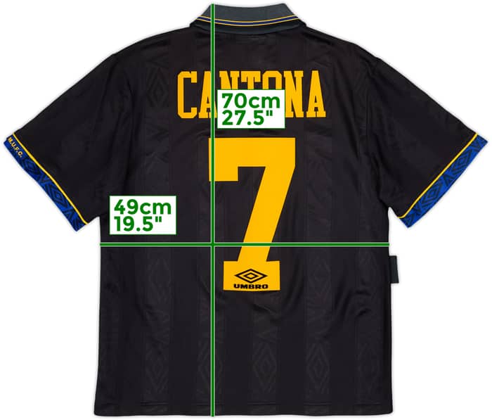 1993-95 Manchester United Away Shirt Cantona #7 - 8/10 - (S)