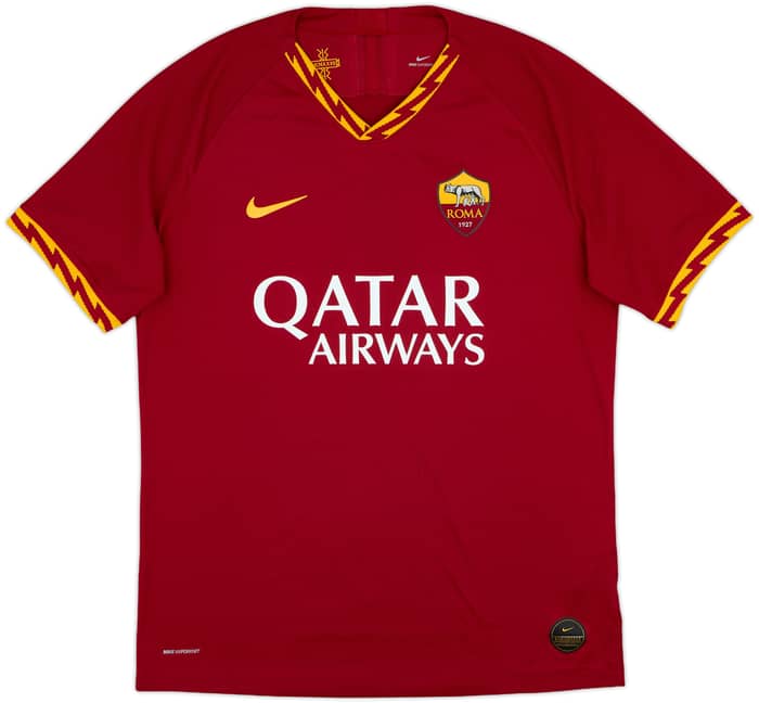 2019-20 Roma Authentic Home Shirt Dzeko #9 - 10/10 - (L)