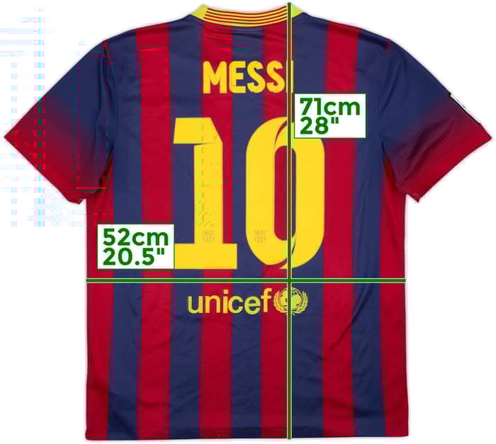 2013-14 Barcelona Home Shirt Messi #10 - 5/10 - (M)