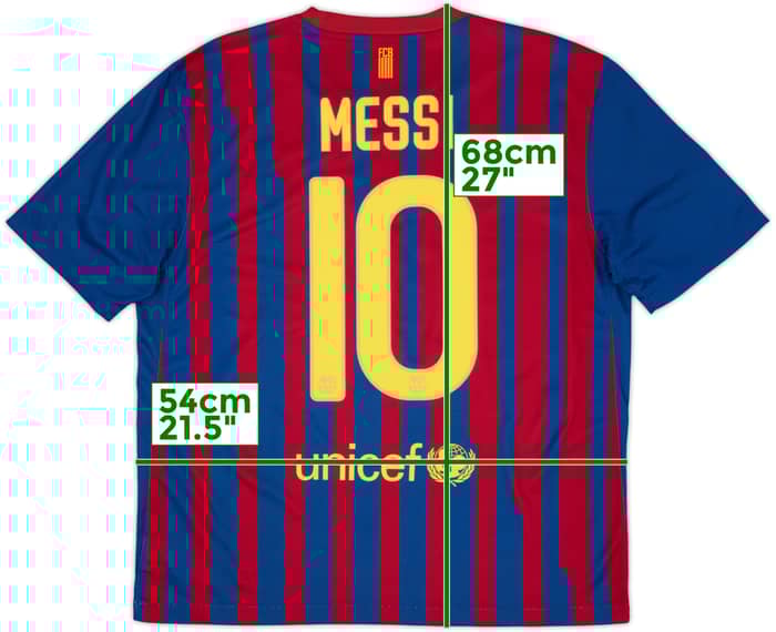 2011-12 Barcelona Home Shirt Messi #10 - 7/10 - (L.Boys)