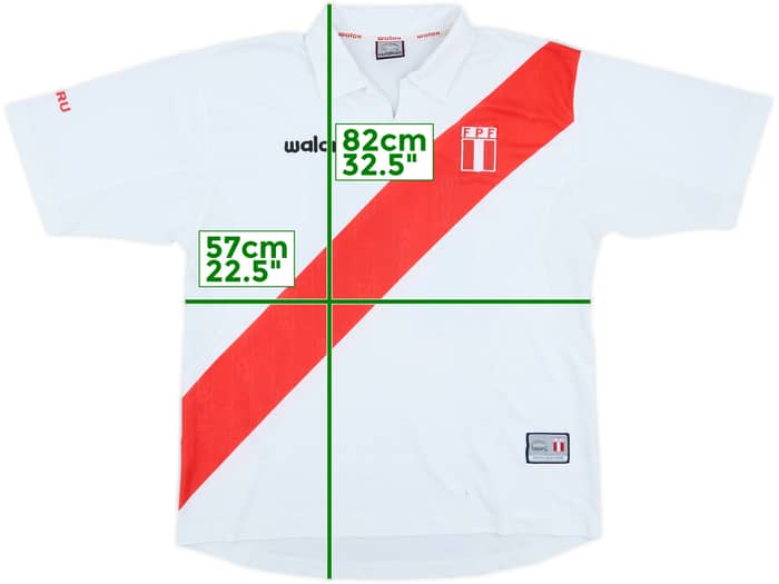 2002 Peru Home Shirt #14 - 7/10 - (XL)