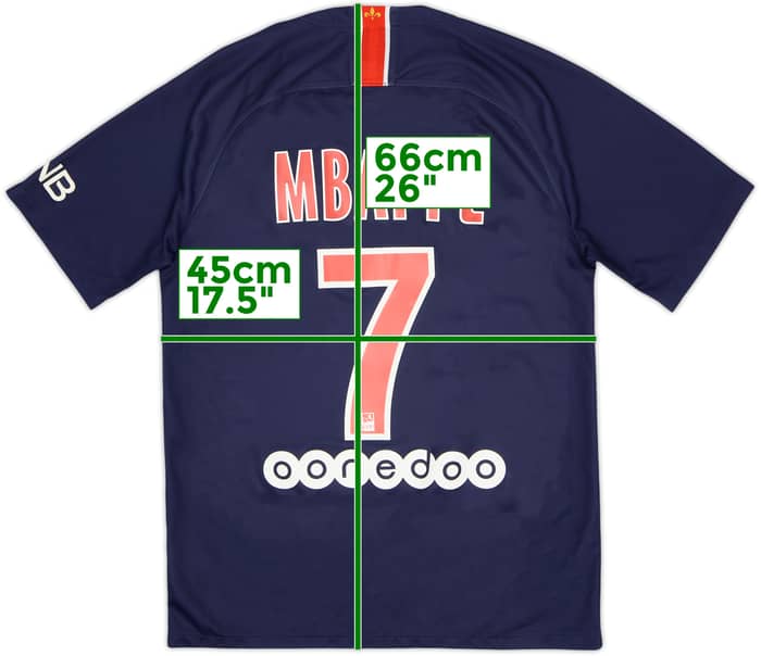 2018-19 Paris Saint-Germain Home Shirt Mbappe #7 - 6/10 - (S)