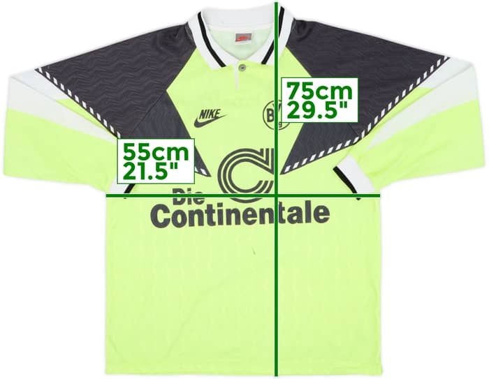 1990-91 Borussia Dortmund Home L/S Shirt #10 - 5/10 - (L)
