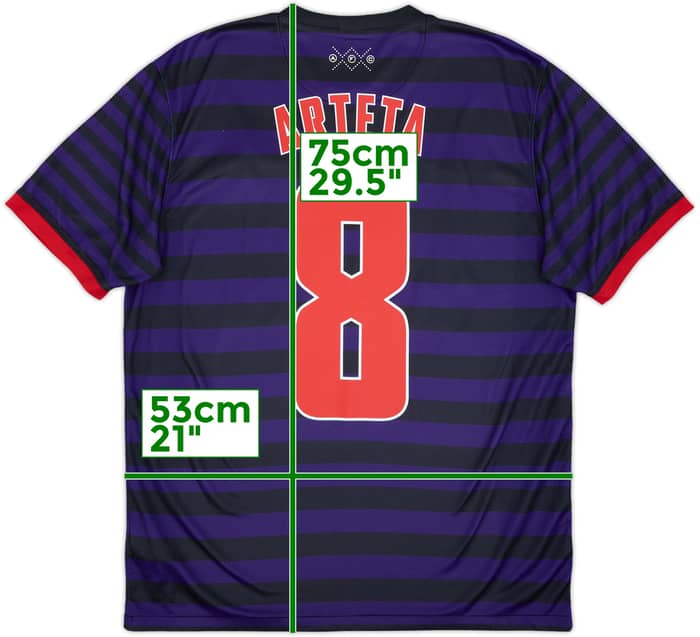 2012-13 Arsenal Away Shirt Arteta #8 - 8/10 - (L)