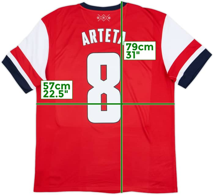2012-14 Arsenal Home Shirt Arteta #8 - 7/10 - (L)