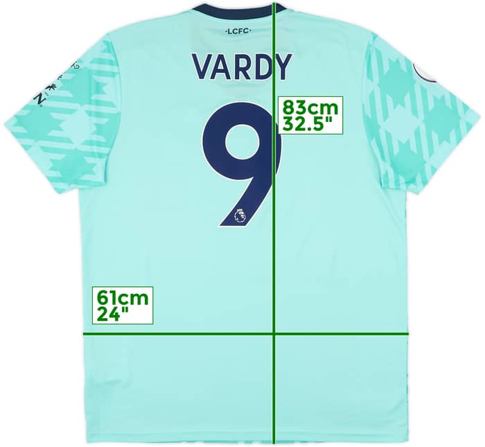 2021-22 Leicester City Away Shirt Vardy #9 - 10/10 - (XL)