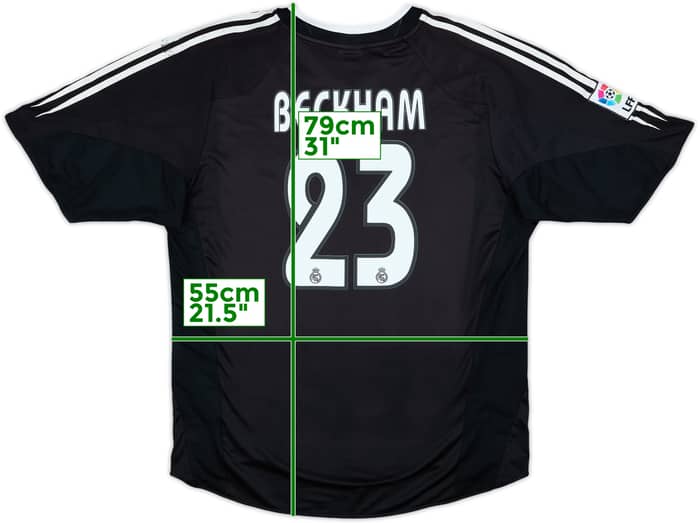 2004-05 Real Madrid Away Shirt Beckham #23 - 7/10 - (XL)
