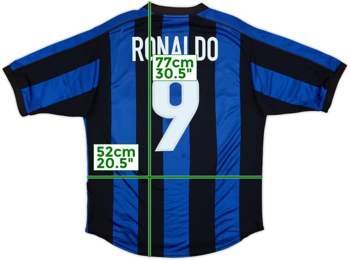 1999-00 Inter Milan Home Shirt Ronaldo #9 - 5/10 - (M)