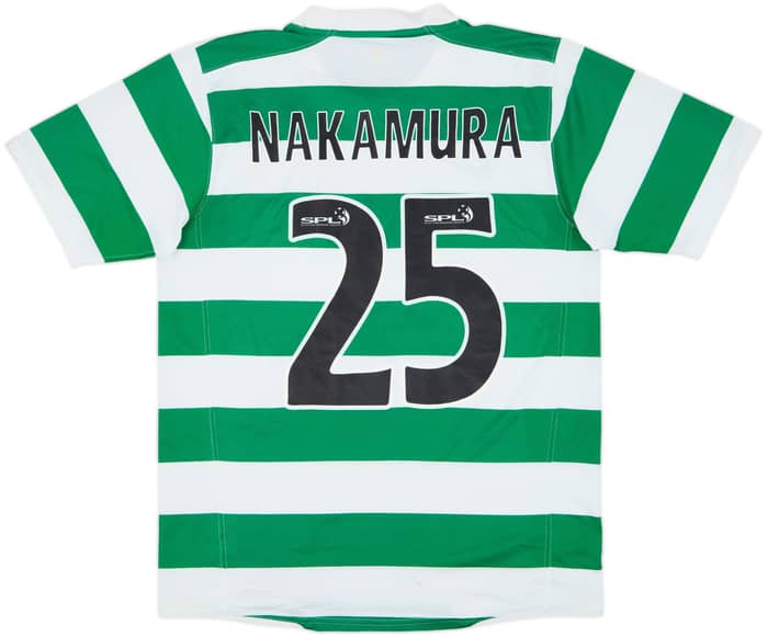 2007-08 Celtic Home Shirt Nakamura #25 - 8/10 - (M)