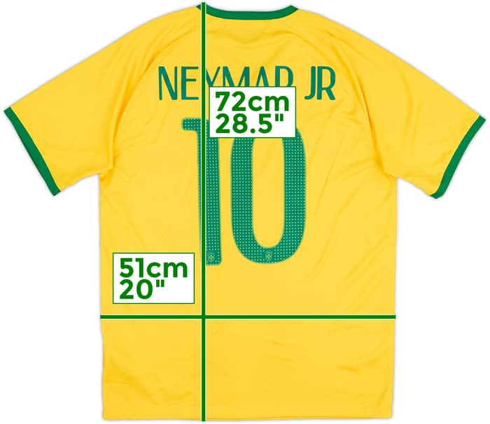 2014-15 Brazil Home Shirt Neymar Jr #10 - 6/10 - (M)