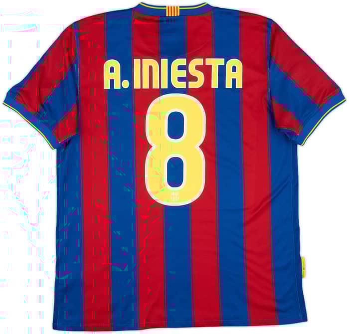 2009-10 Barcelona Home Shirt A. Iniesta #8 - 7/10 - (M)