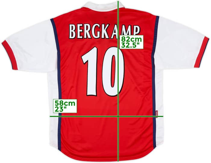 1998-99 Arsenal Home Shirt Bergkamp #10 - 8/10 - (L)