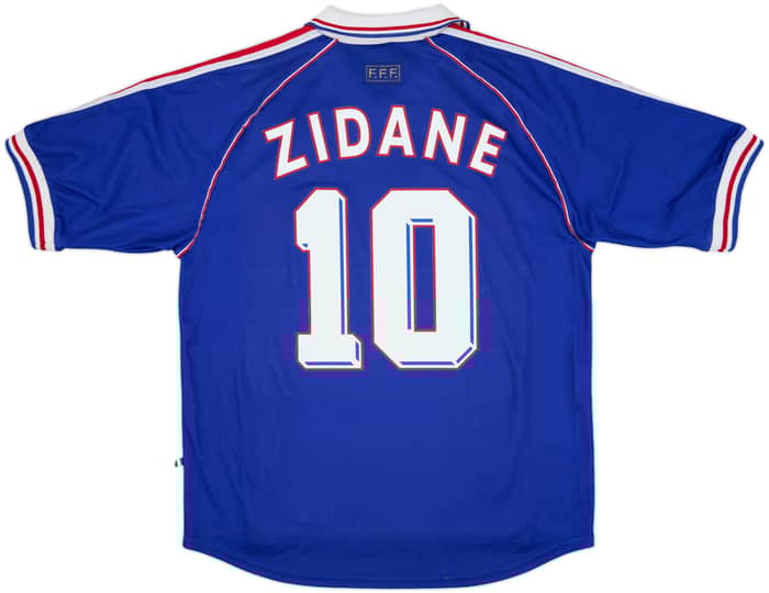 1998-00 France Home Shirt Zidane #10 - 8/10 - (L)