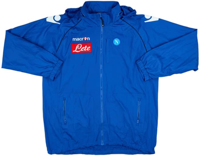 2010-11 Napoli Macron Hooded Rain Jacket - 8/10 - (XXL)