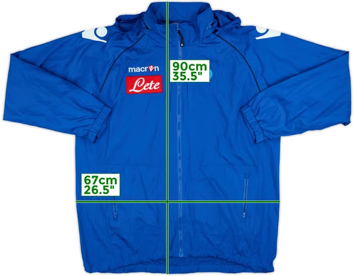 2010-11 Napoli Macron Hooded Rain Jacket - 8/10 - (XXL)