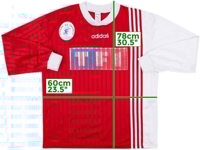 1990s Coupe de France Home L/S Shirt #5 - 5/10 - (XL)