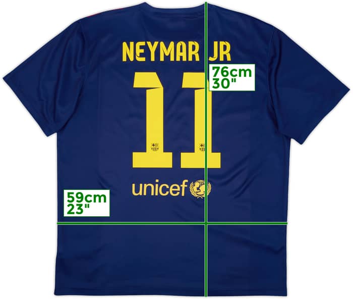 2014-15 Barcelona Basic Home Shirt Neymar Jr #11 - 9/10 - (XL)