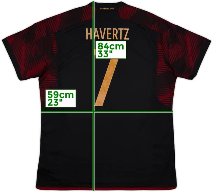 2022-23 Germany Away Shirt Havertz #7 - 8/10 - (XL)
