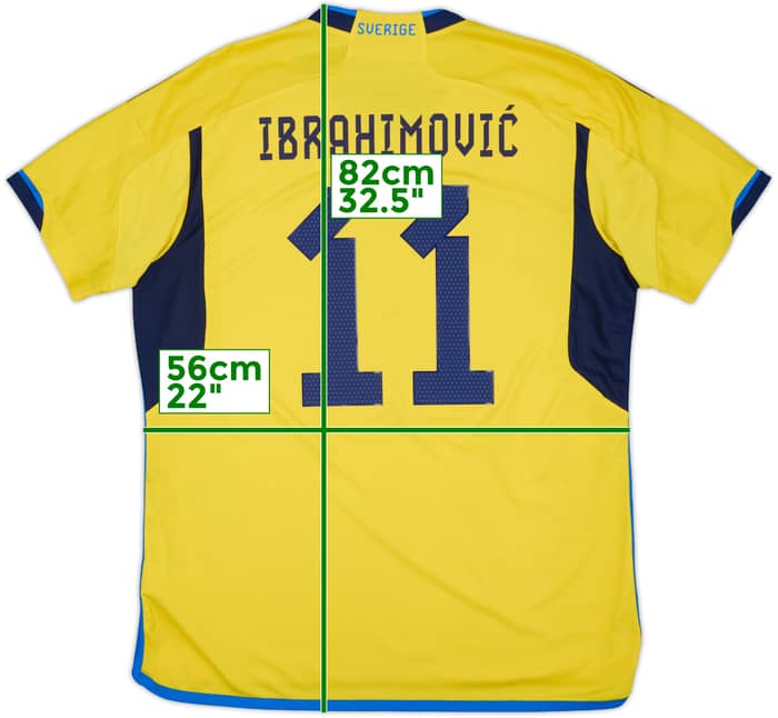 2022-23 Sweden Home Shirt Ibrahimovic #11 - 8/10 - (XL)