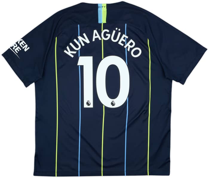 2018-19 Manchester City Away Shirt Kun Aguero #10 - 9/10 - (XL)