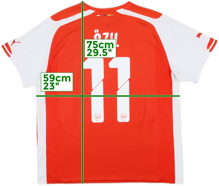 2014-15 Arsenal Home Shirt Ozil #11 - 8/10 - (XL)